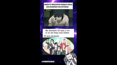 Dormire 20 min a ver si se me baja la fiebre... #naruto #narutomemes #narutoshippuden #humor #memes