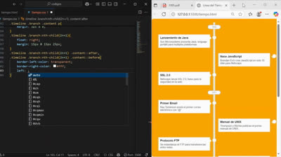 Cómo crear una línea del tiempo con HTML y CSS - Web development