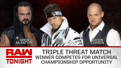 Triple Threat Qualifiers Match - Winner competes for Universal Championship opportunity (Full Match)