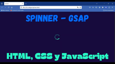 Spinner animado con HTML, CSS, JavaScript y GSAP - Web development