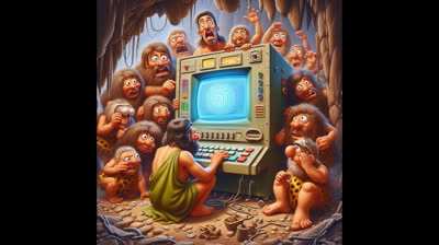 GUION PARA VIDEO: “Cómo encender un ordenador de la época de los cavernícolas”