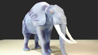 FAZENDO UM ELEFANTE DE PAPEL - PAPERCRAFT