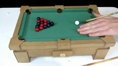 MINI SINUCA DE PAPELÃO E E.V.A (VIDEO COMPLETO)