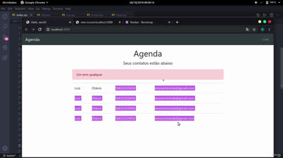 Miniatura da aula 0:03 / 15:59 Reproduzir 148. Apresentação 7m Iniciar 149. Download da Base (Node - Aula 17) 1m Reproduzir 150. Criando o template HTML (EJS)