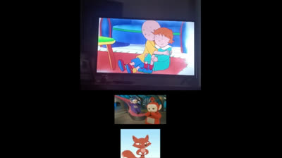 Caillou Roise teletubbies and 2 foxs