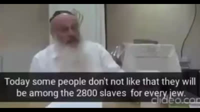 Rabino dice si los gentiles no quieren ser parte de los 2800 esclavos de cada judío serán exterminados