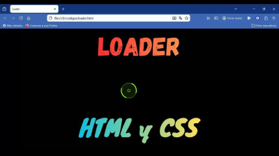 Cómo crear un loader animado con HTML, CSS y JavaScript - Web development