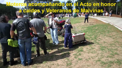 MOTEROS ACOMPAÑANDO EN ACTO EN HONOR A HEROES DE MALVINAS, LAS TONINAS, ARGENTINA