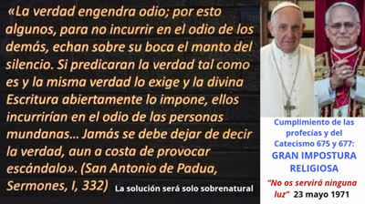 Posibles HITOS PARUSÍACOS y razonamos por qué AVISO y MILAGRO van ANTES de la SEMANA 70 de DANIEL