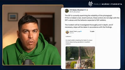 Soldado Israelí destruye imagen de Cristo  Indignación Mundial