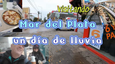 MAR DEL PLATA, PASEO CAMINANDO UN DIA DE LLUVIA