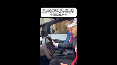 Tentando convencer ao Trump a não vir explodir o Brasil kkk