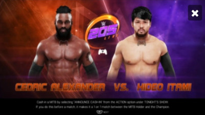Cedric Alexander vs Hideo Itami (WWE 2K19) [RELOAD]