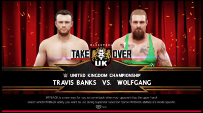 Wolfgang vs Travis Banks (WWE 2K19) [RELOAD]